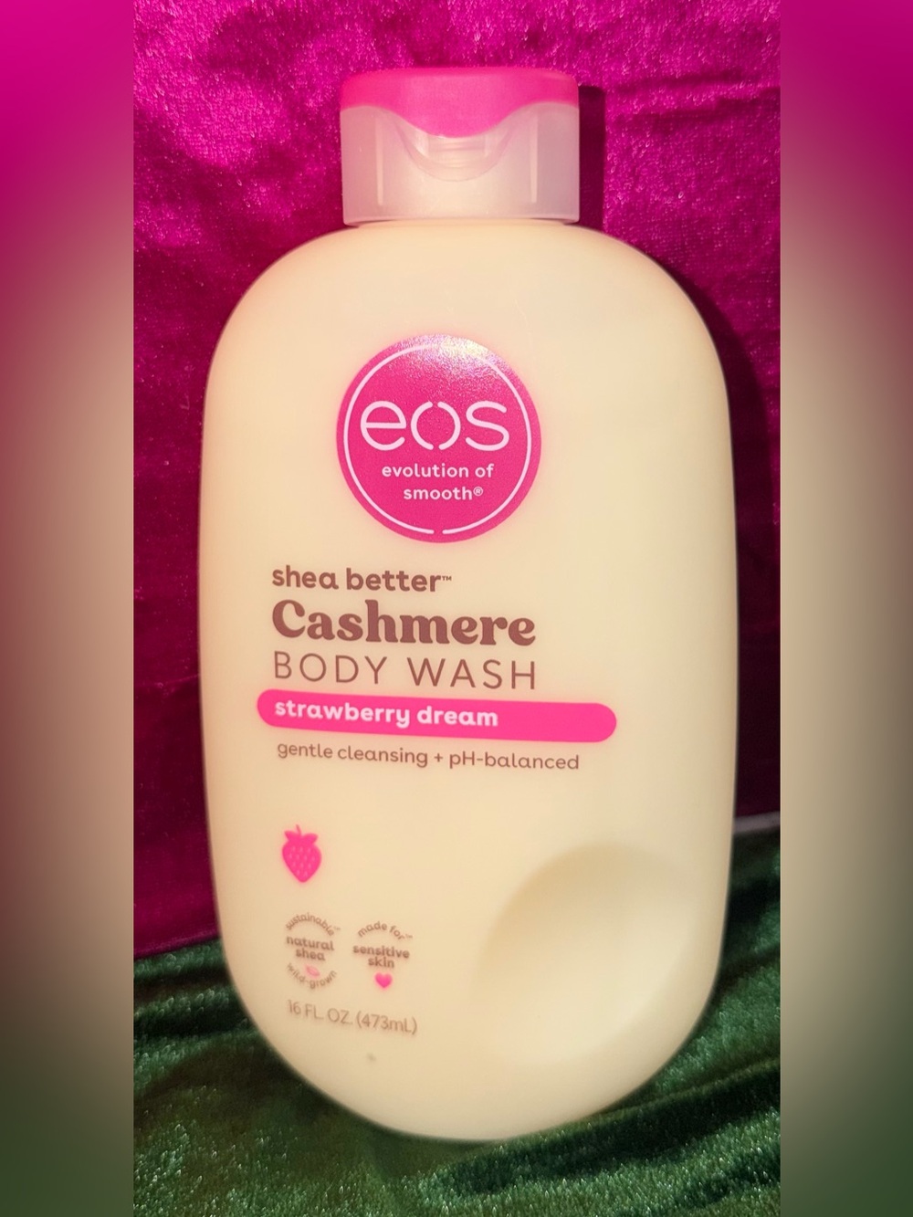 eos Cashmere Body Wash - Cream & Pink Accents